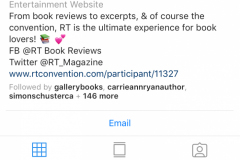 RT Book Reviews Instagram